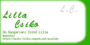 lilla csiko business card